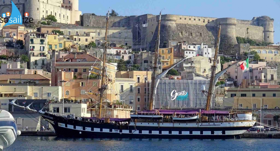 Palinuro training ship returns to Gaeta from 03 to 08 July, Gaeta, Italy