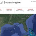 #TropicalStorm #Nestor Observation 9ADate: 10/19/2019 2:00:00 PM EDTPosition: 29.7, -85.1Sustained Wind Speeds: 46mph