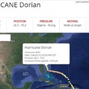 #Hurricane #Dorian Observation #43A Date: 9/4/2019 2:00:00 AM EDTPosition: 28.7, -79.2Sustained Wind Speeds: 109mph