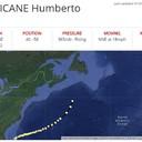 #Hurricane #Humberto Observation 30Date: 9/19/2019 11:00:00 PM EDTPosition: 40, -58Sustained Wind Speeds: 97mph