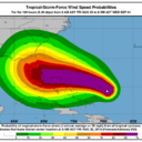 #HurricaneDorian Observation #25 Date: 8/30/2019 11:00:00 AM EDTPosition: 24.5, -69.8Sustained Wind Speeds: 109mph
