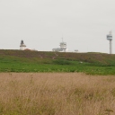Generations of lighthouses on the eastern side of Ouessant.