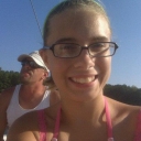 Arielle sailing with me on the Mac 22.