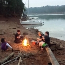 Campfire at a little place we affectionately call Terror Island