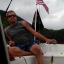 Sailing near Red Top Mountain.