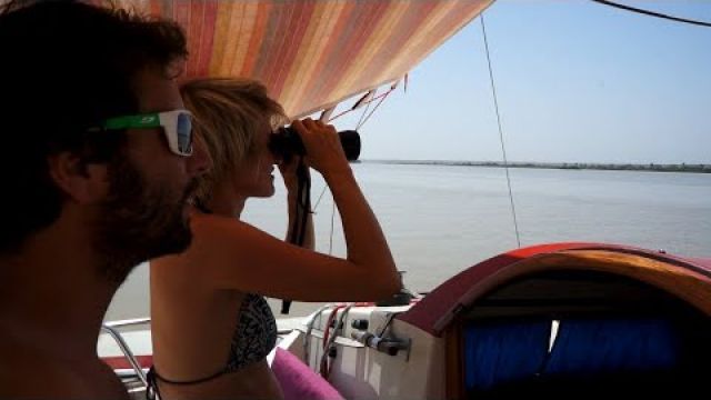 Hippos and Monkys, sailing up the Gambia river SAIL to FLY #43