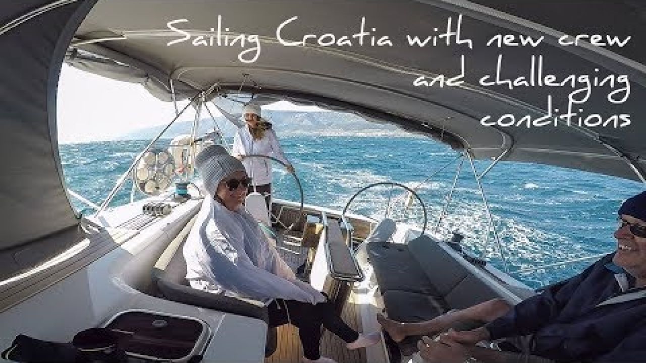21. Sailing with strong winds and new crew | Sail Croatia | Sailing from Brac to Dubrovnik