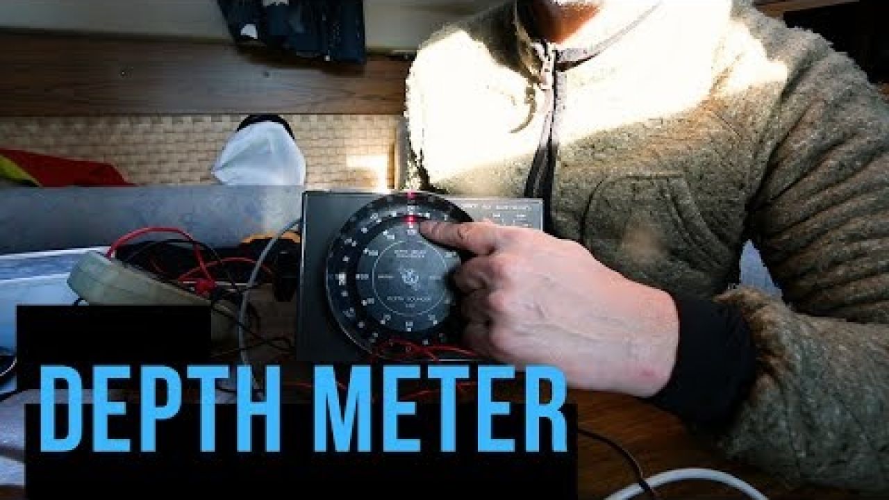 Checking out the old depth sounder. ep7.