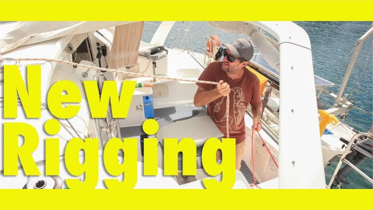 Installing new Running Rigging. (Learning By Doing Ep216)