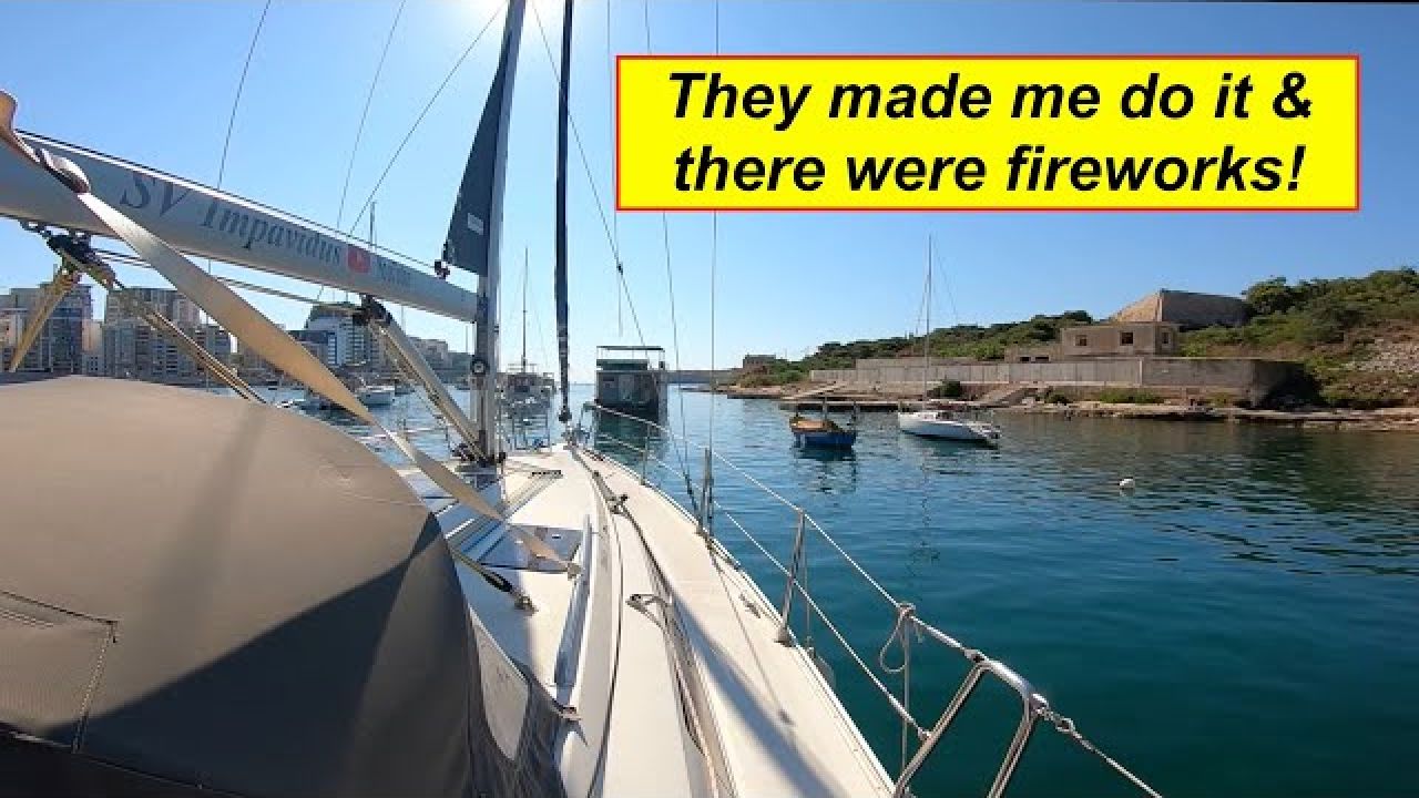 They made me do it & there were fireworks! 🧨 #liveaboard #malta #Maltafireworks